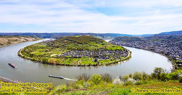 Rheinschleife bei Filsen und Boppard am Rhein